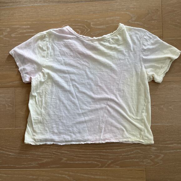 LoveShackFancy Calix TieDye Cropped T-Shirt Tee Large - Picture 2 of 4